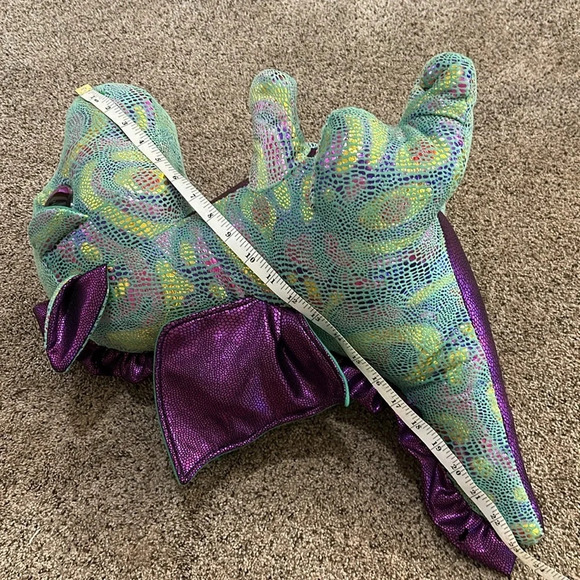 Large Ty Beanie Boos Cinder The Green Dragon Plush large, 16” NWT Iridescent - Picture 15 of 16